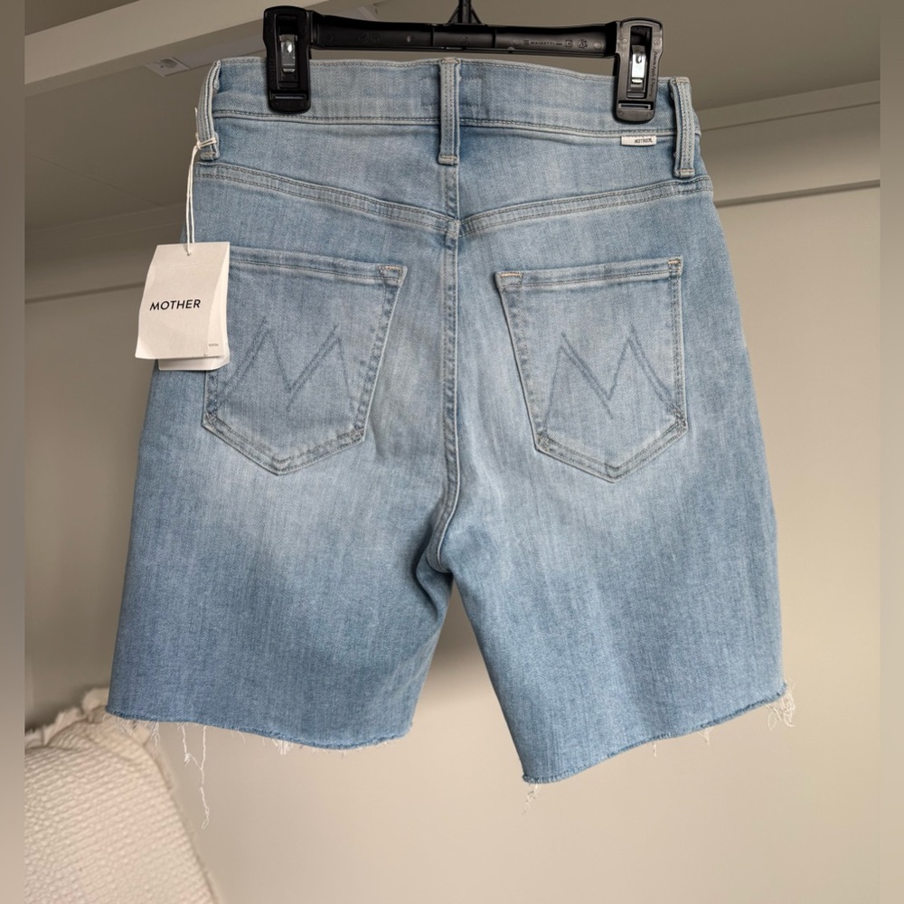 NWT Mother The Tripper Light Blue Denim Women Shorts Size 25 - Picture 13 of 13